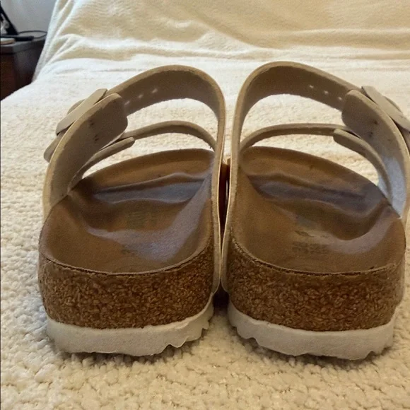 Birkenstock Arizona Two-Strap Sandals in Vegan Ombre Purple Fog/Apricot - size 7 - Picture 5 of 15